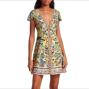 Alice + Olivia yellow mini dress